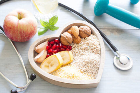 A bowl of healthy foods