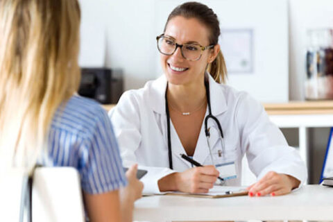 A Patient consulting with a doctor