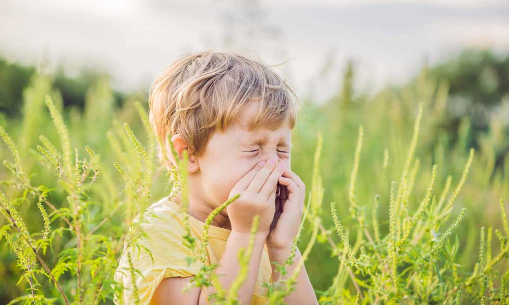 sneezing girl