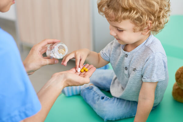 A child Choosing medicine