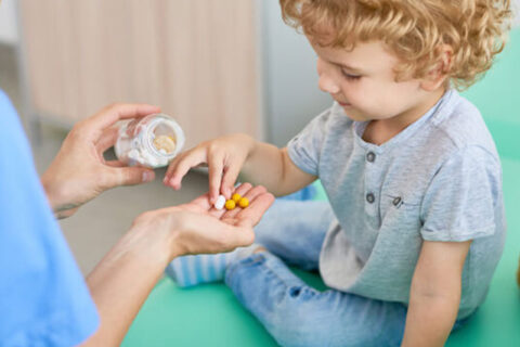 A child Choosing medicine