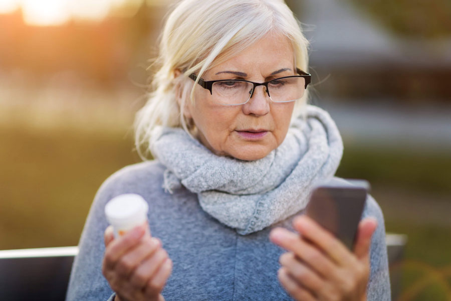 Adult women Looking Mobile