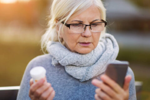 Adult women Looking Mobile