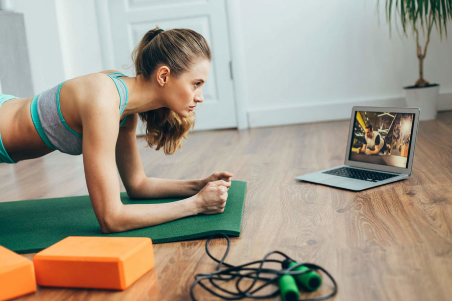 Teen Women Doing Workout in Home