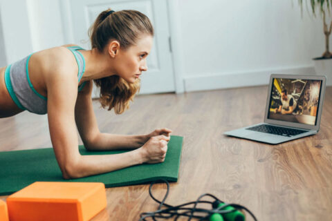 Teen Women Doing Workout in Home