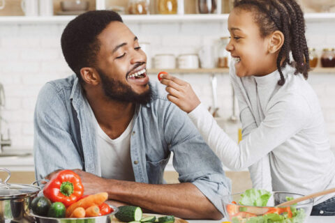 Father Having fun while with child