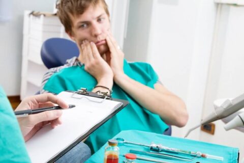 Man suffering with dental