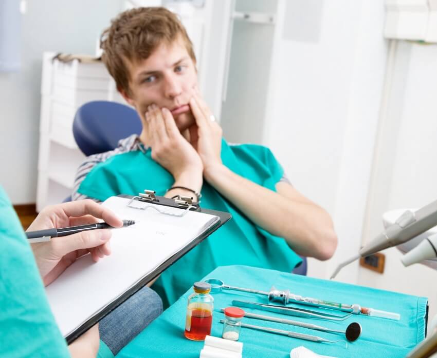 Man suffering with dental