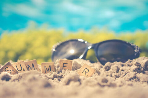 Summer sand sunglasses scrabble