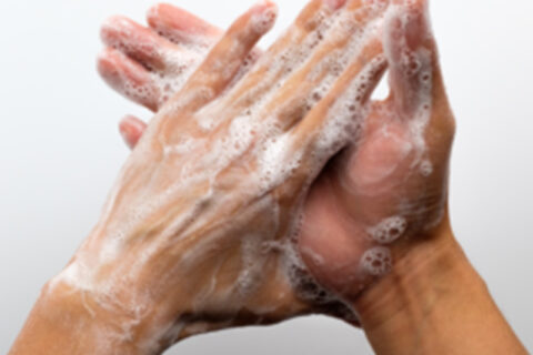 washing hands