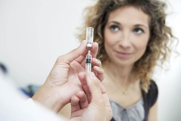 A Patient getting injection