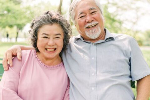 old couple smiling